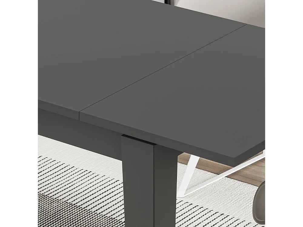 Tavolo allungabile Megaron 120x80 cm colore antracite