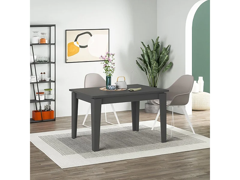 Tavolo allungabile Megaron 120x80 cm colore antracite