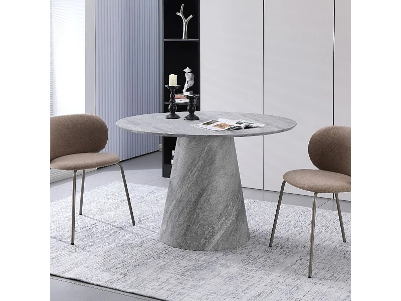 Tavolo rotondo Ben100 colore cemento 100x100x75.5H