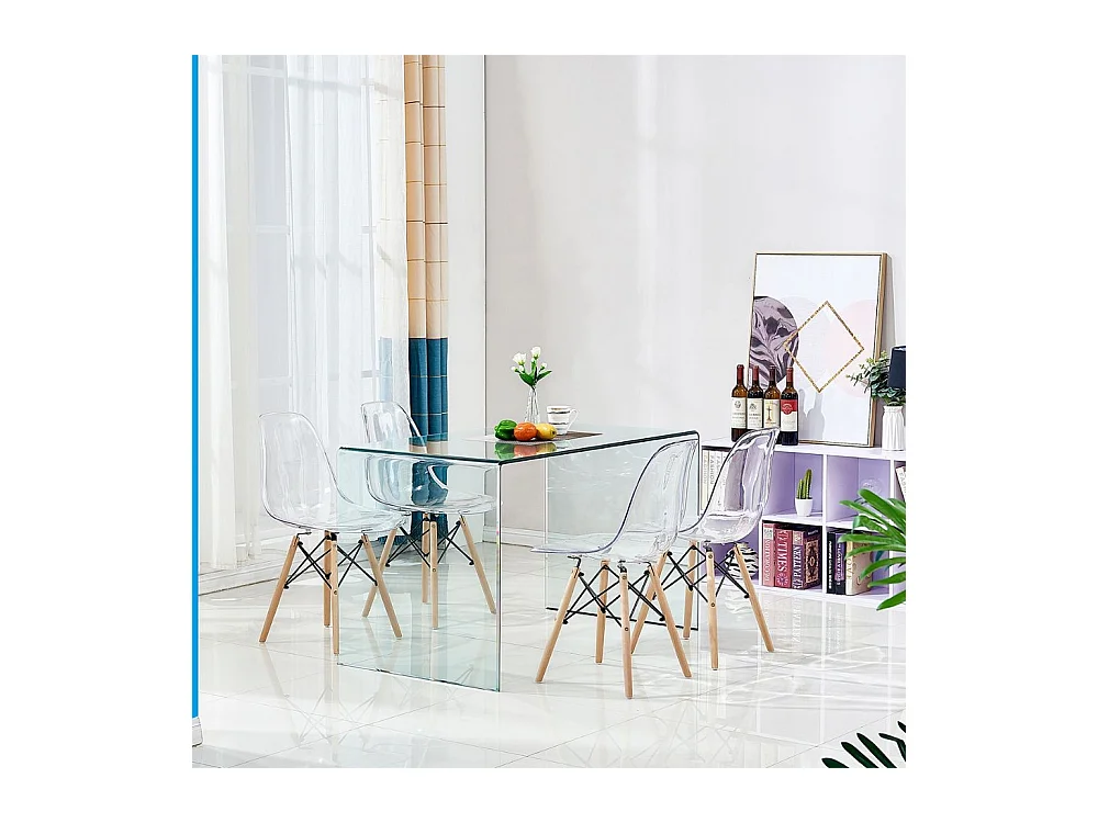 Tavolo scrivania in vetro temperato Tamerice 125x70x75H