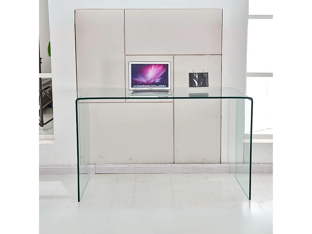 Tavolo scrivania in vetro temperato Tamerice 125x70x75H