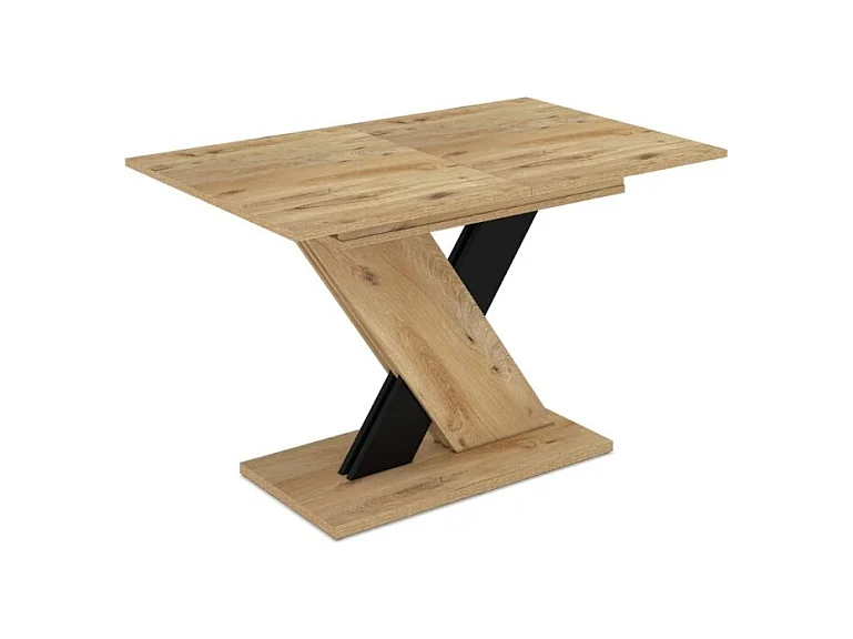 Tavolo allungabile rovere con dettaglio nero Axi 120x75x76H