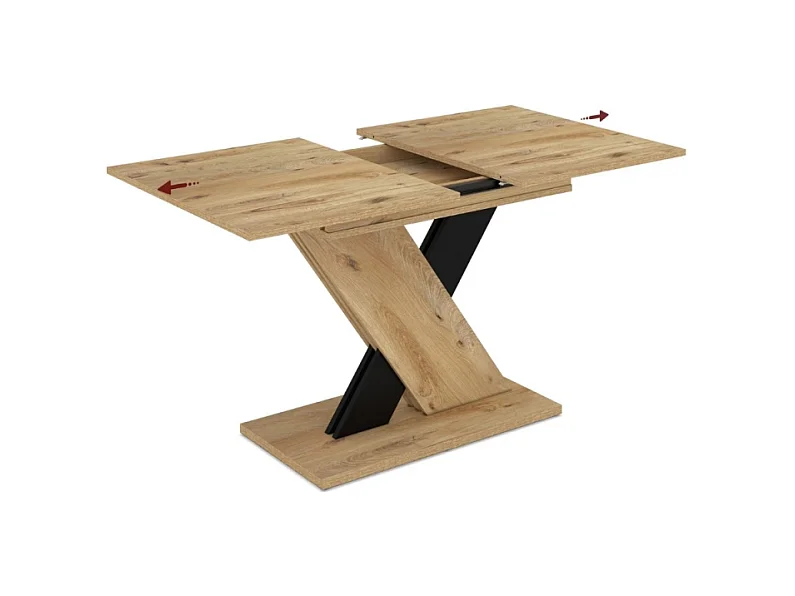 Tavolo allungabile rovere con dettaglio nero Axi 120x75x76H
