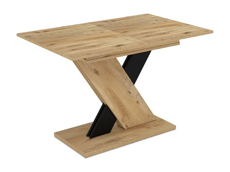Tavolo allungabile rovere con dettaglio nero Axi 120x75x76H