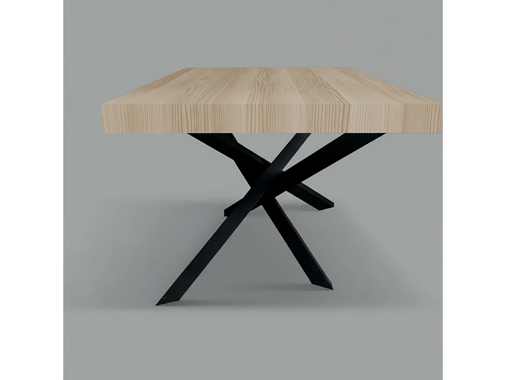 Tavolo allungabile Gondar 160x90 colore olmo con base iron grafite