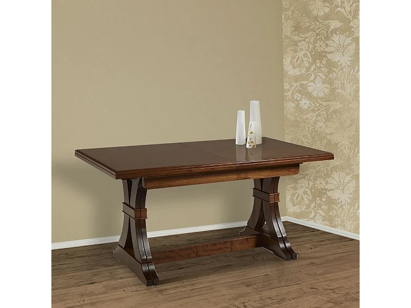 Tavolo allungabile Polignano in legno massello 180x85x79H colore noce antico