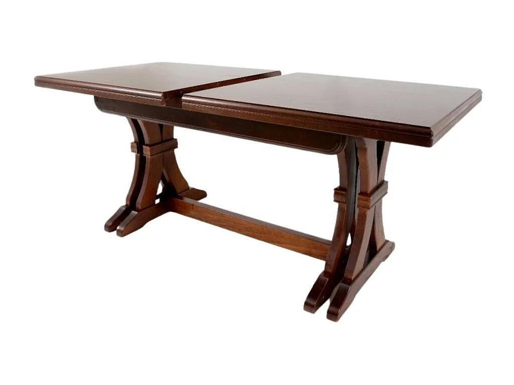 Tavolo allungabile Polignano in legno massello 180x85x79H colore noce antico