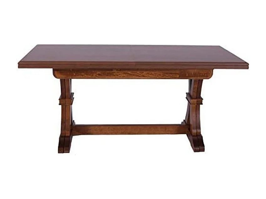 Tavolo allungabile Polignano in legno massello 180x85x79H colore noce antico