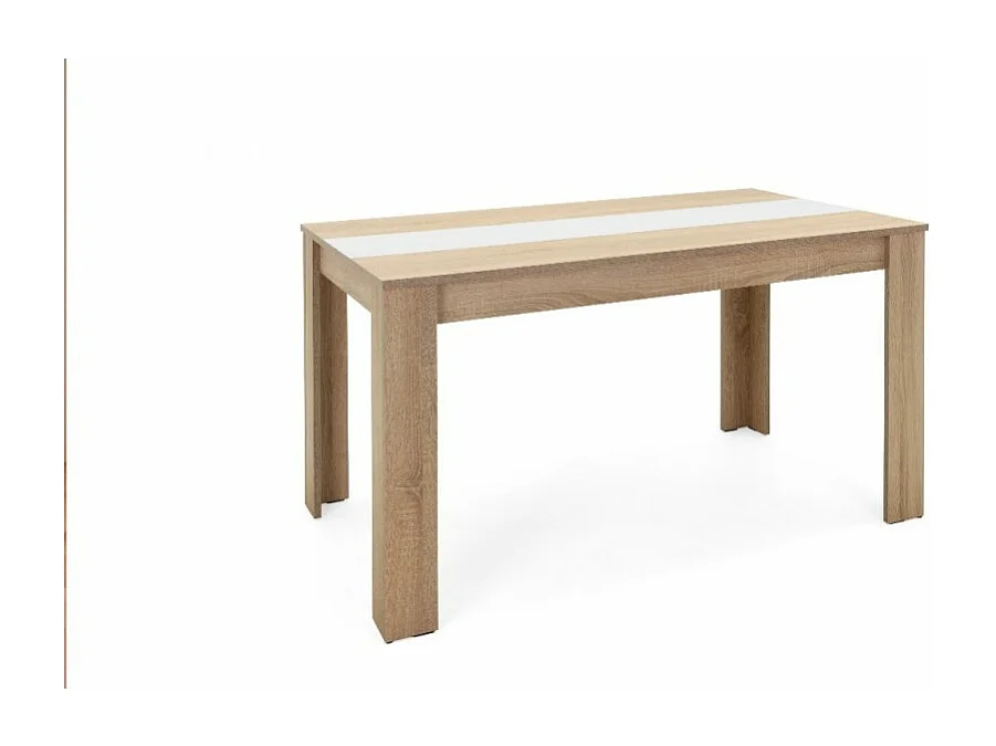 Tavolo da pranzo con pannello centrale Niklas colore rovere