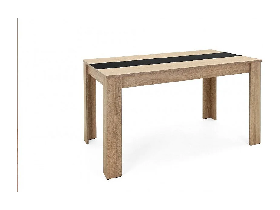 Tavolo da pranzo con pannello centrale Niklas colore rovere