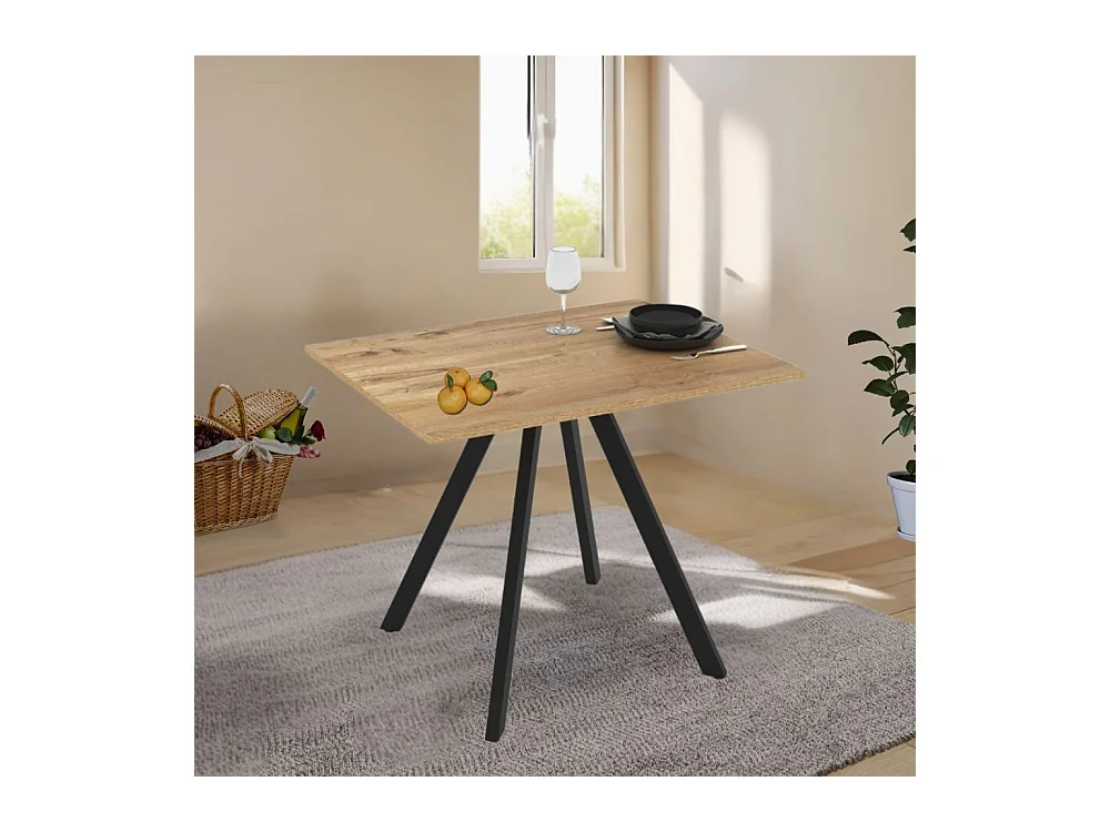 Tavolo rettangolare Fisso rovere Lucas: Eleganza e Stile 90x70x75H