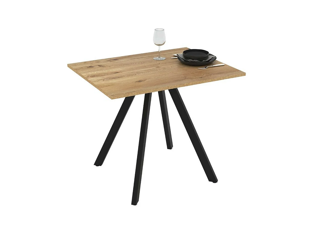 Tavolo rettangolare Fisso rovere Lucas: Eleganza e Stile 90x70x75H