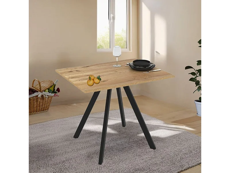 Tavolo rettangolare Fisso rovere Lucas: Eleganza e Stile 90x70x75H