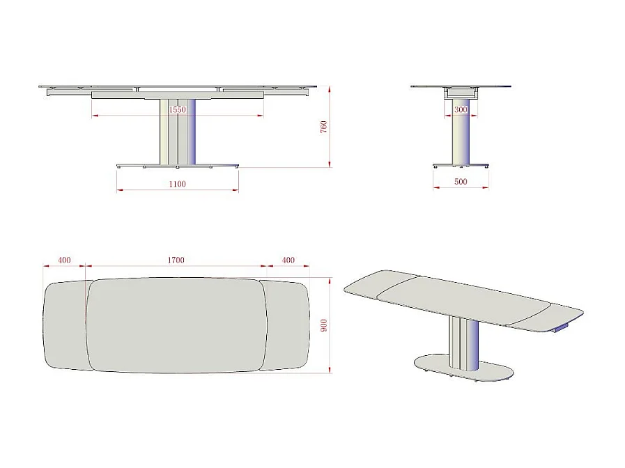 Tavolo allungabile Vesta top ceramica marrone atene lucido e base in metallo oro 170x90x76h