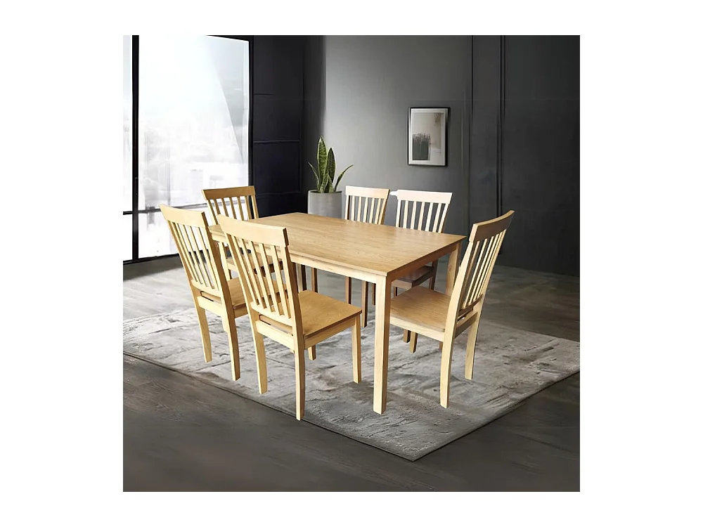 Tavolo rettangolare colore rovere Dori 140x80x74