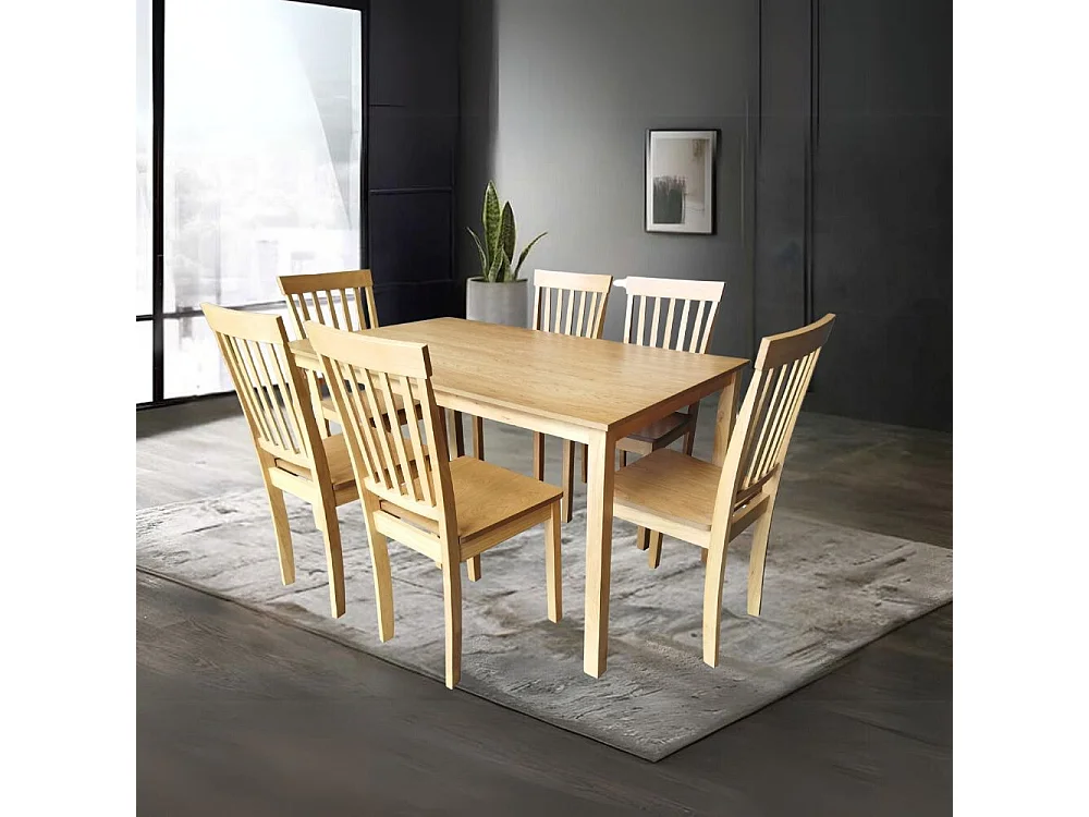 Tavolo rettangolare colore rovere Dori 140x80x74