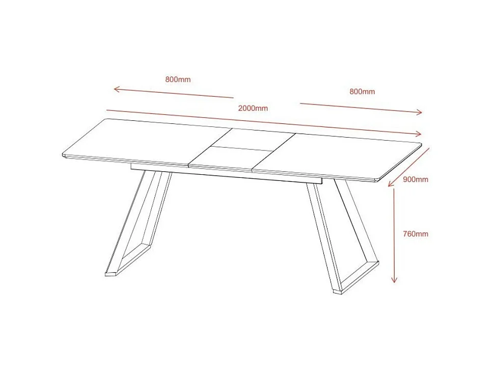 Tavolo allungabile Shelton colore noce 160x90x76H