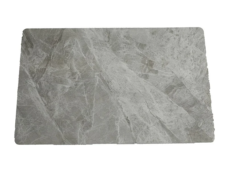 Tavolo rettangolare Pacific piano in ceramica effetto marmo grigio lucido