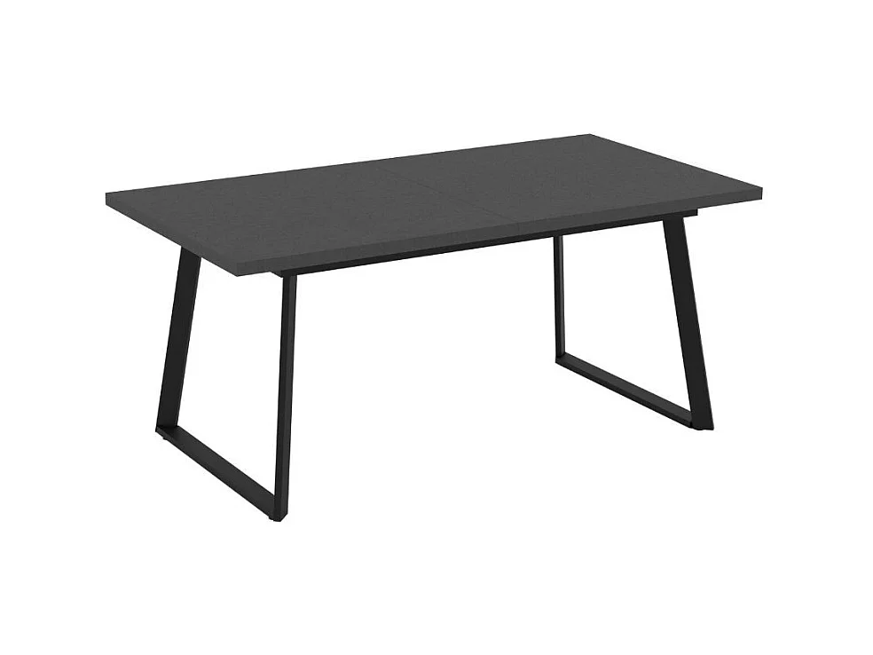 Tavolo allungabile piano ossido e gambe in metallo nero Lavinya 170x90x75h