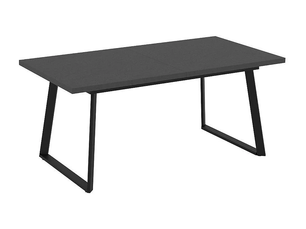 Tavolo allungabile Lavinya piano ossido e gambe in metallo nero 170x90x75h