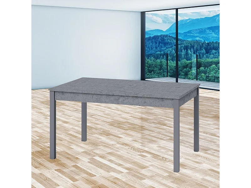 Tavolo allungabile rettangolare Firenze 110x70 colore cemento