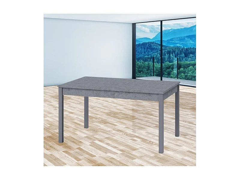 Tavolo allungabile rettangolare Firenze 110x70 colore cemento