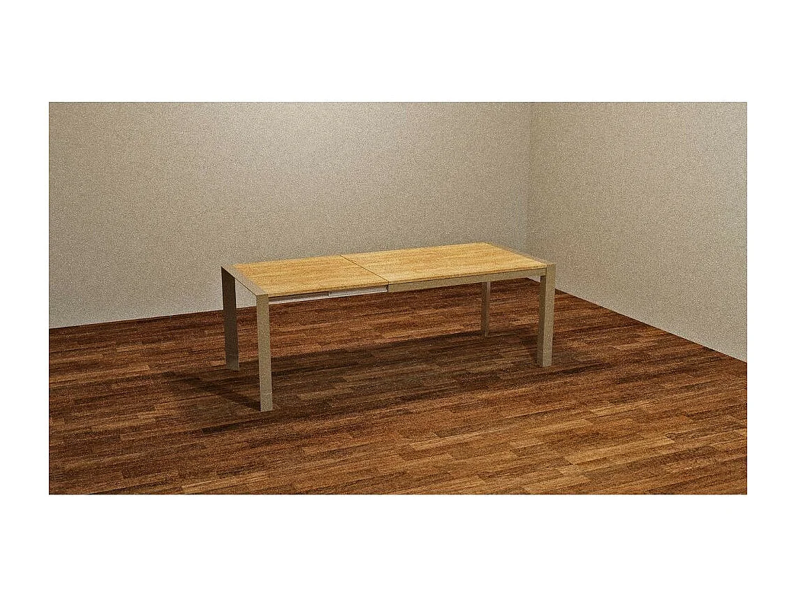 Tavolo allungabile Golia struttura tortora e piano rovere shimo 130x80 cm