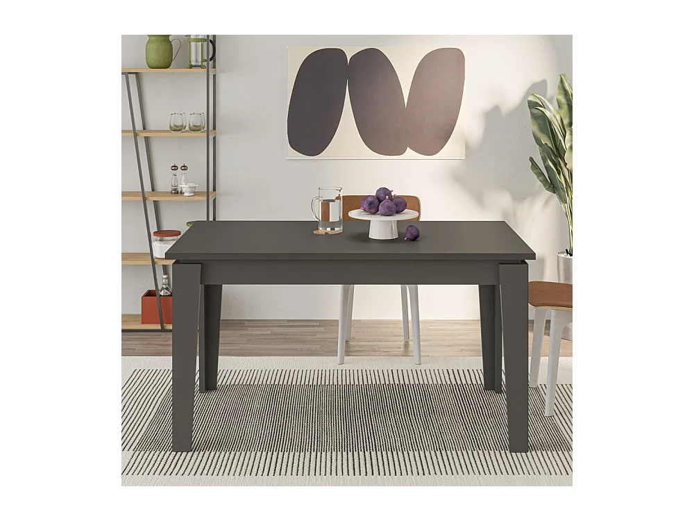 Tavolo allungabile 140x80 cm Tolmen colore antracite