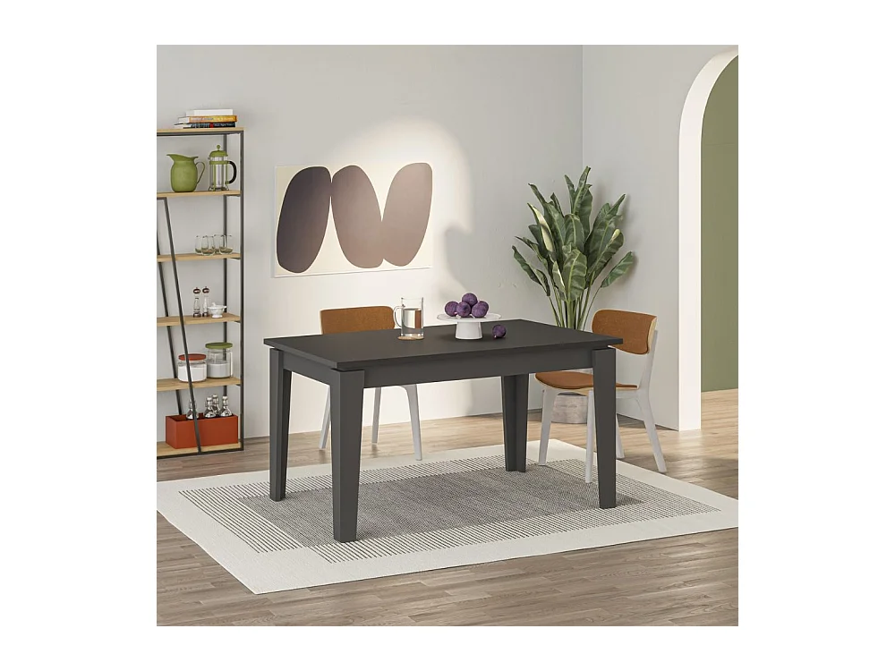 Tavolo allungabile 140x80 cm Tolmen colore antracite