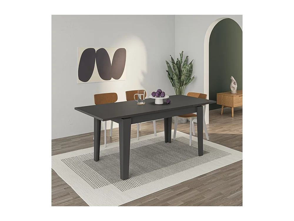 Tavolo allungabile 140x80 cm Tolmen colore antracite