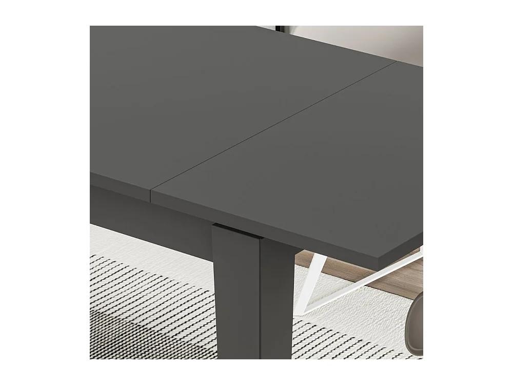 Tavolo allungabile 140x80 cm Tolmen colore antracite