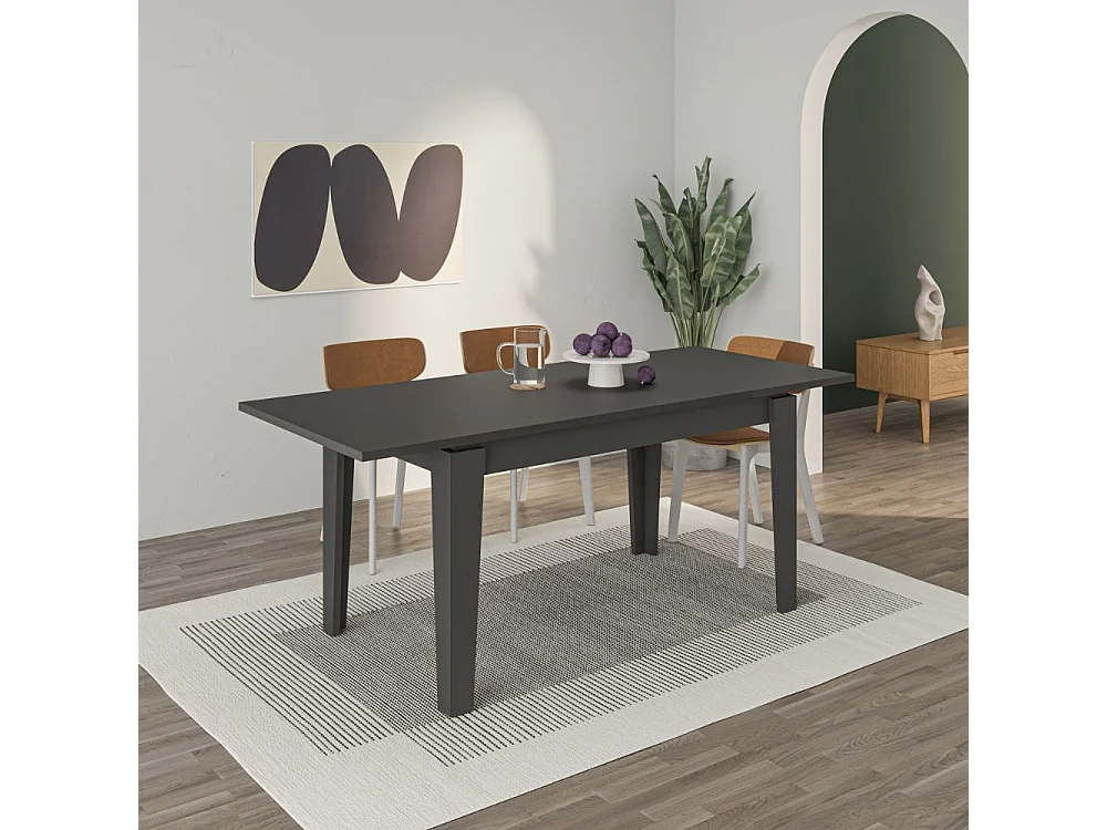 Tavolo allungabile Tolmen 140x80 cm colore antracite
