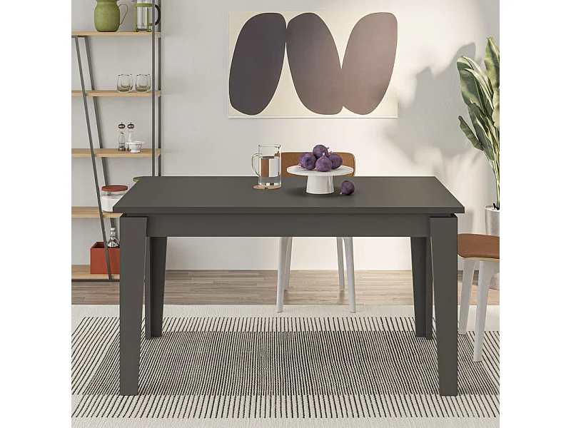 Tavolo allungabile Tolmen 140x80 cm colore antracite