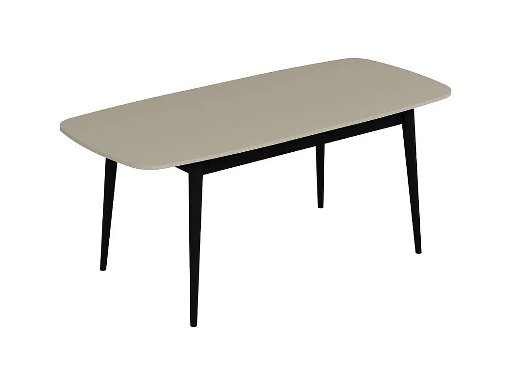 Tavolo allungabile Prime top cashmere e gambe nere 160x90x77H