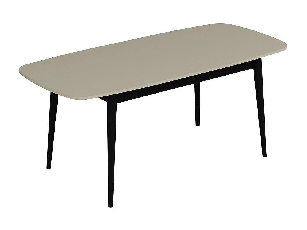 Tavolo allungabile Prime top cashmere e gambe nere 160x90x77H