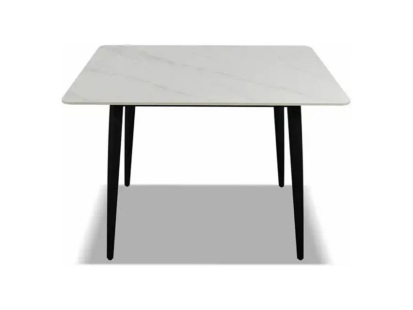 Tavolo rettangolare effetto marmo bianco Brot 120x70x75H