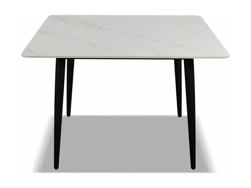 Tavolo rettangolare effetto marmo bianco Brot 120x70x75H