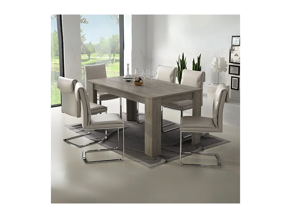 Tavolo rettangolare allungabile colore ancona oak Anthony 160x88x75H stile shabby