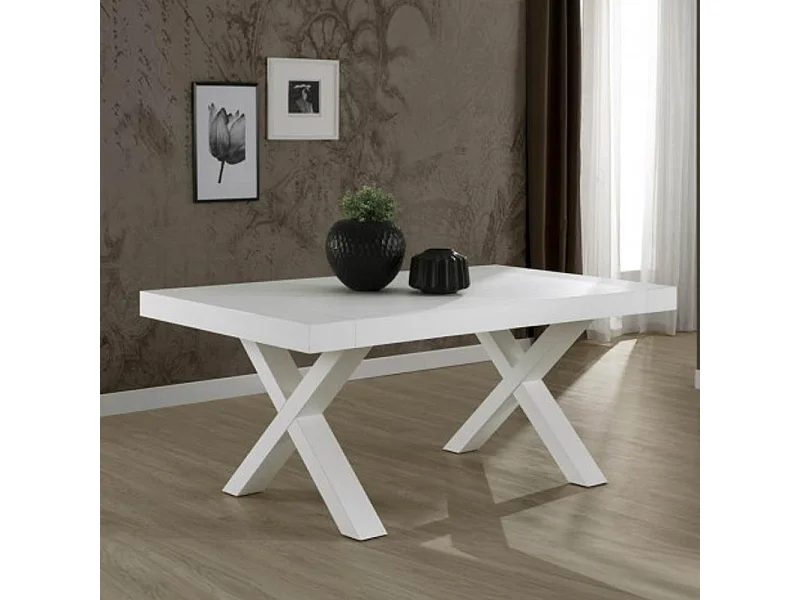 Tavolo allungabile Gondar 180x100 cm. colore bianco larice