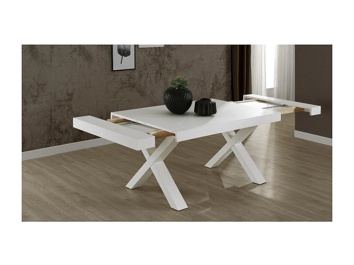Tavolo allungabile Gondar 180x100 cm. colore bianco larice