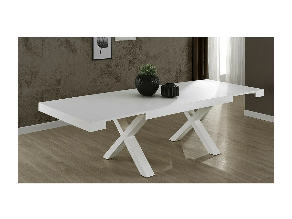 Tavolo allungabile Gondar 180x100 cm. colore bianco larice
