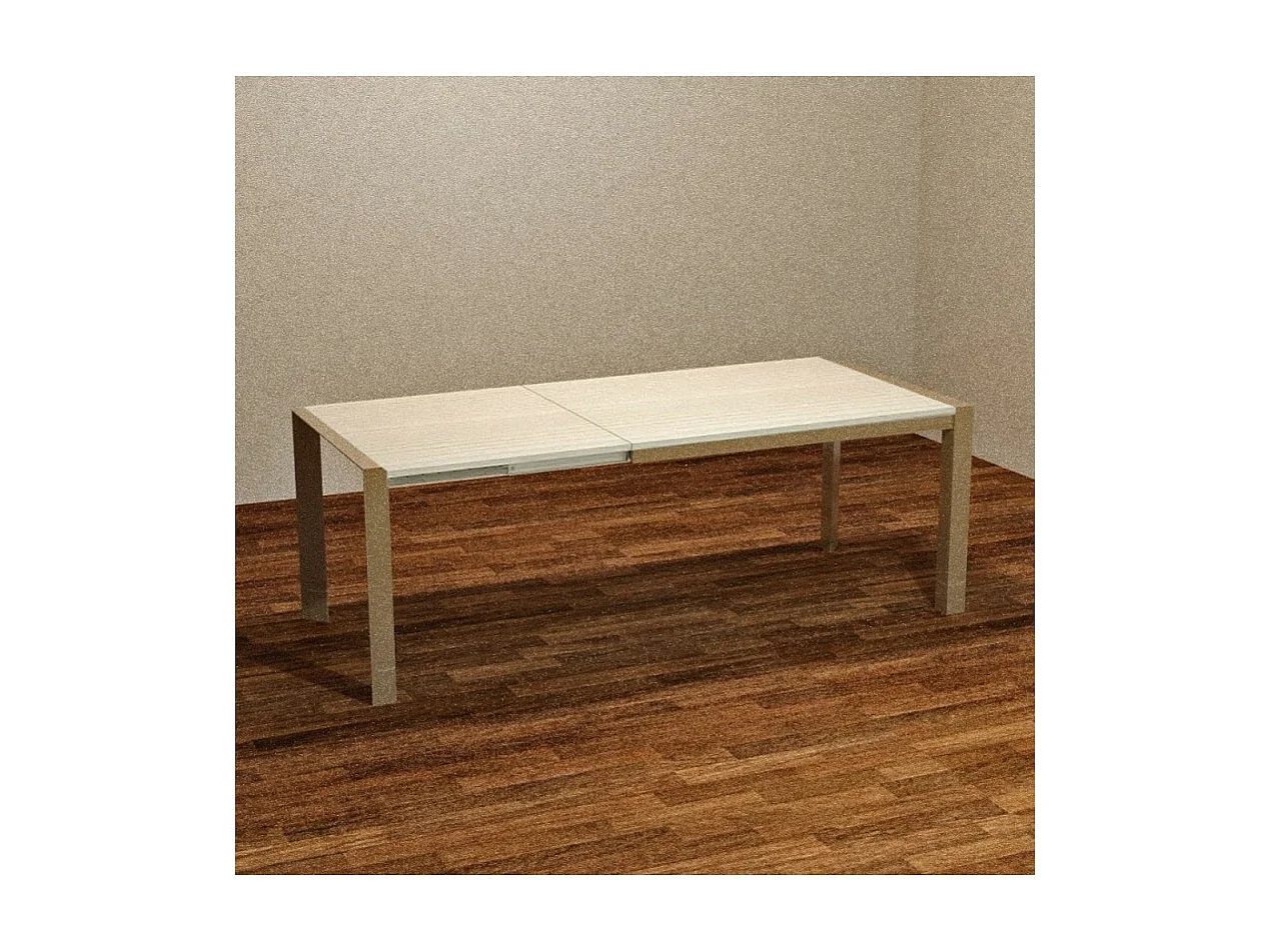 Tavolo allungabile Golia struttura tortora e piano rovere sbiancato 130x80 cm