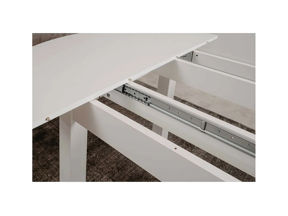 Tavolo rotondo allungabile bianco Coburg 100 100x76x100 cm.