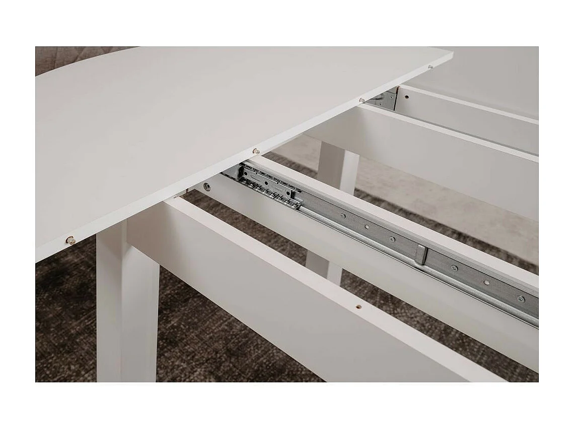 Tavolo rotondo allungabile Coburg 100 100x76x100 cm colore bianco