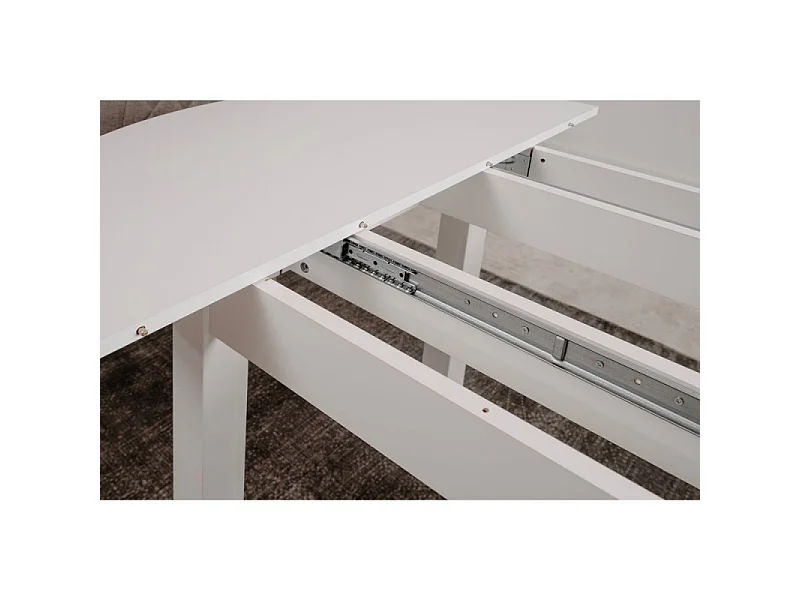 Tavolo rotondo allungabile Coburg 100 colore bianco 100x76x100 cm.