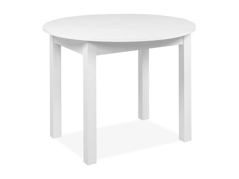 Tavolo rotondo allungabile Coburg 100 colore bianco 100x76x100 cm.