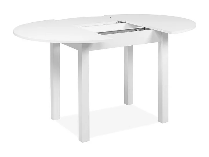 Tavolo rotondo allungabile Coburg 100 colore bianco 100x76x100 cm.