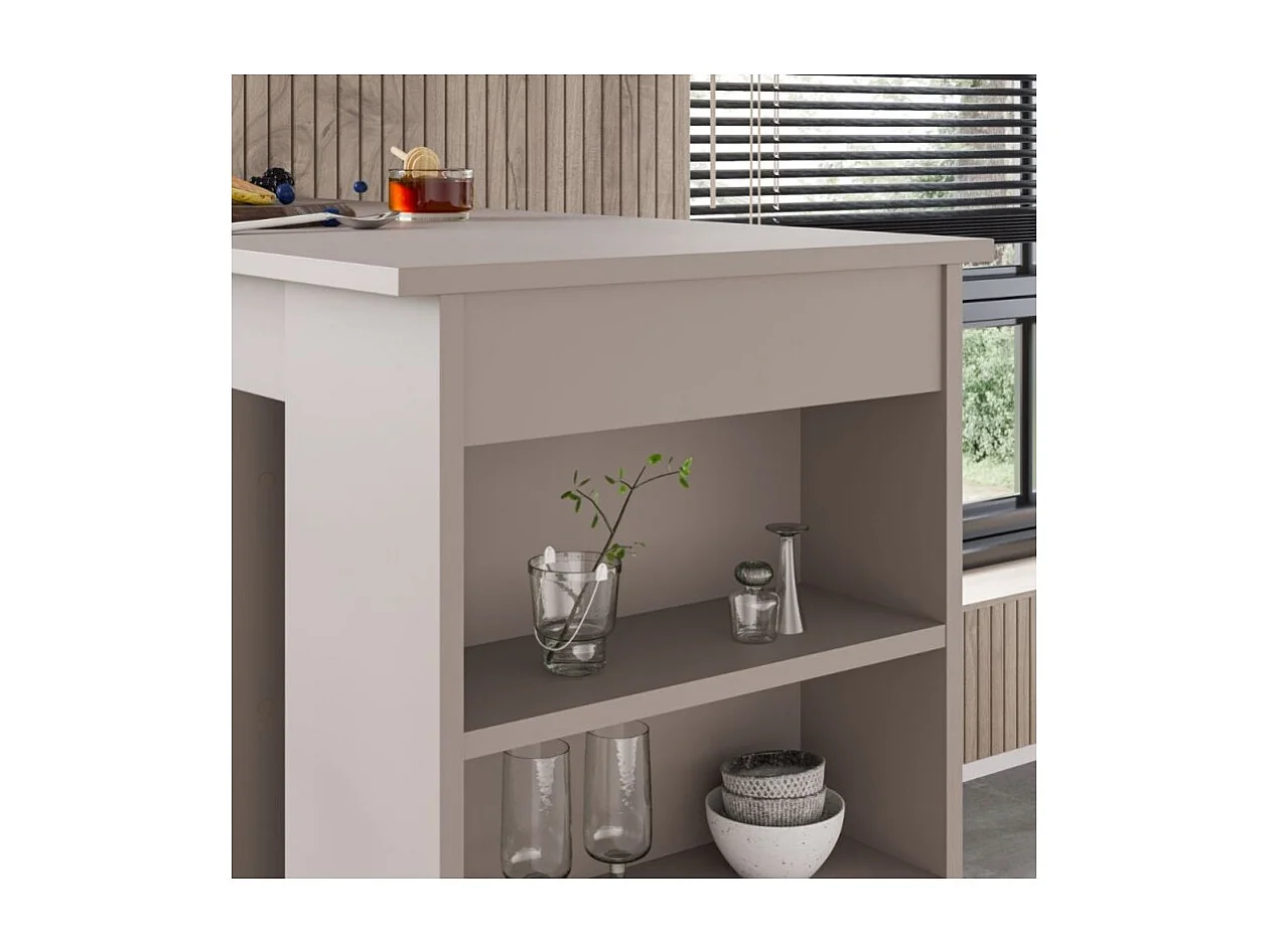 Penisola da cucina Swallow colore tortora