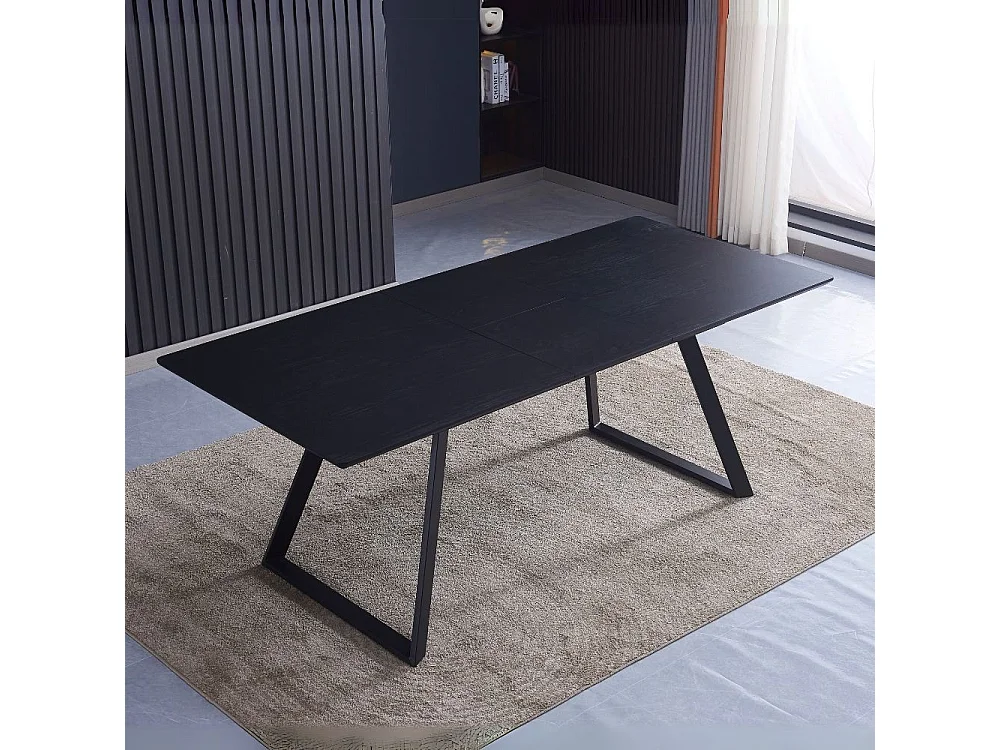 Tavolo allungabile Shelton colore nero 160x90x76H
