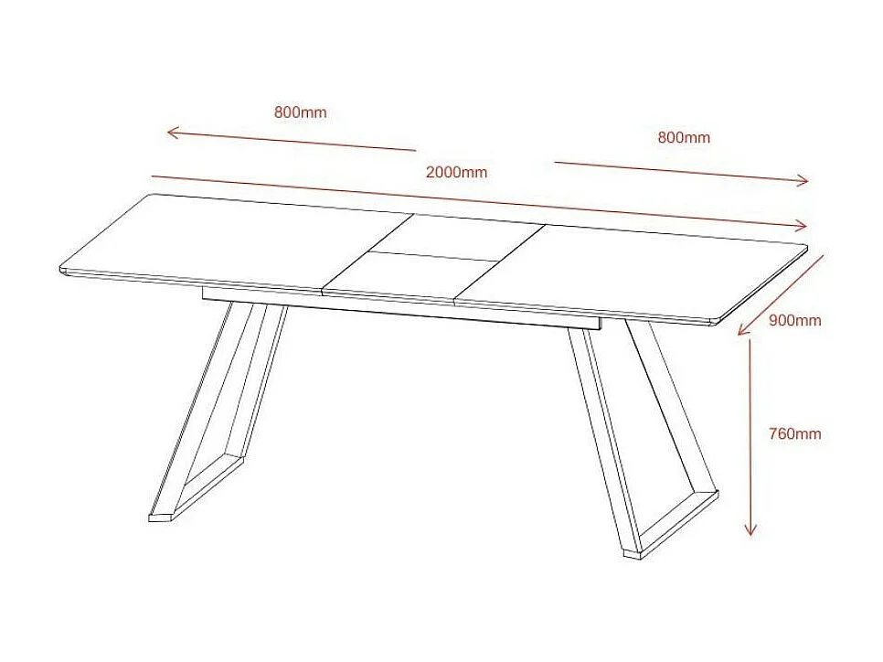 Tavolo allungabile Shelton colore nero 160x90x76H